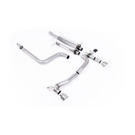 Sistemi di scarico Milltek Milltek Cat-back exhaust for Ford Fiesta Mk8 & Mk8.5 ST 1.5 EcoBoost 200PS (non-GPF) 2020+ - Dual titanium tips | race-shop.it