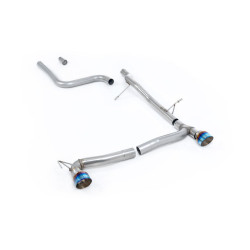 Milltek GPF-back exhaust (louder) for Ford Fiesta Mk8 1.0T EcoBoost ST-Line 3 & 5 Door (GPF) 2019+ - Burnt/blue titanium tips