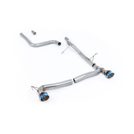 Sistemi di scarico Milltek Milltek GPF-back exhaust (louder) for Ford Fiesta Mk8 1.0T EcoBoost ST-Line 3 & 5 Door (GPF) 2019+ - Burnt/blue titanium tips | race-shop.it