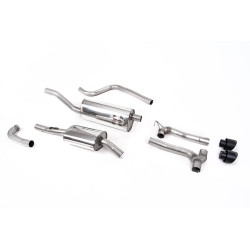 Milltek Cat-back exhaust resonated for Ford Fiesta MK8 ST-Line 3 & 5 Door (non-GPF) 2017-2019 - Cerakote black tips