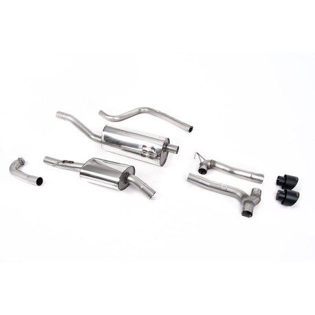 Sistemi di scarico Milltek Milltek Cat-back exhaust resonated for Ford Fiesta MK8 ST-Line 3 & 5 Door (non-GPF) 2017-2019 - Cerakote black tips | race-shop.it