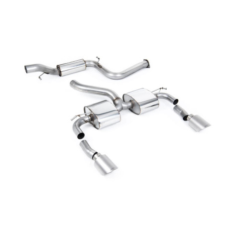 Sistemi di scarico Milltek Milltek Cat-back exhaust (quieter) for Ford Focus MK2 RS 2.5T 305PS (non-GPF) 2009-2010 - Dual titanium tips | race-shop.it
