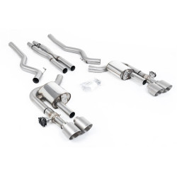 Milltek Cat-back exhaust valved for Ford Mustang 5.0 V8 Dark Horse (non-GPF) 2024+ - Brushed titanium tips