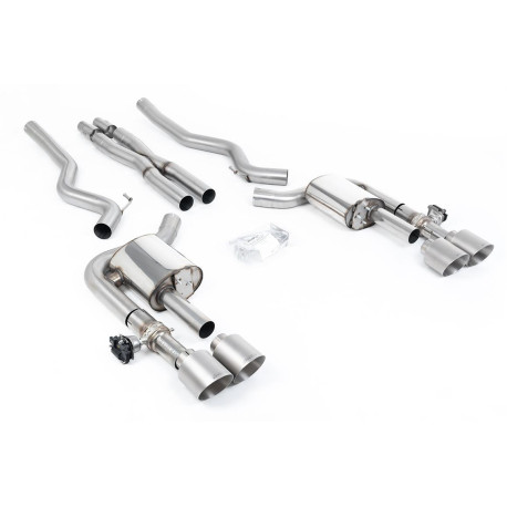 Sistemi di scarico Milltek Milltek Cat-back exhaust valved for Ford Mustang 5.0 V8 Dark Horse (non-GPF) 2024+ - Brushed titanium tips | race-shop.it