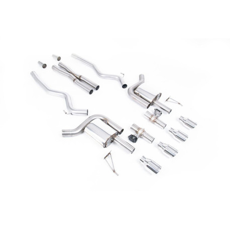 Sistemi di scarico Milltek Milltek Cat-back exhaust valved for Ford Mustang 5.0 V8 GT (non-GPF) 2024+ - Polished tips | race-shop.it