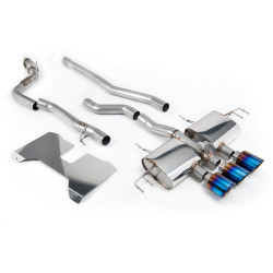Milltek Cat-back (loudest) valved for Honda Civic Type R i-VTEC (FL5) (non-GPF) 2022+ - Burnt/blue titanium GT-115 tips