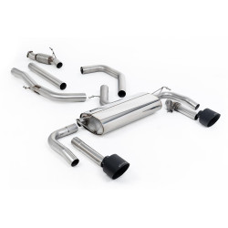 Milltek Cat-back exhaust non-resonated valved for Hyundai Elantra N 2.0L Turbo 275hp 2021+ - Cerakote black tips