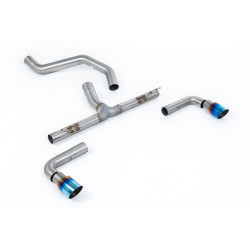 Milltek GPF-back exhaust non-resonated for INEOS Grenadier B58 3.0 I6 Turbo Petrol (non-GPF) 2023+ - Burnt/blue titanium tips
