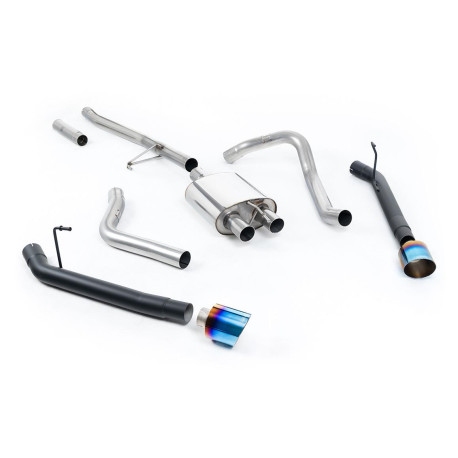 Sistemi di scarico Milltek Milltek Cat-back exhaust for Jeep Gladiator 3.6 V6 (non-GPF) 2020+ - Burnt/blue titanium tips | race-shop.it