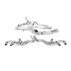 Milltek GPF-back exhaust for Lamborghini Urus 4.0 Twin Turbo V8 650PS (non-GPF) 2018+ - Cerakote black tips