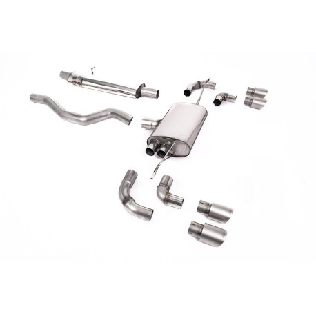 Sistemi di scarico Milltek Milltek GPF-back exhaust for Land Rover Defender 110 2.0 I4 P300 & P400e (non-GPF) 2020+ - Quad titanium tips | race-shop.it