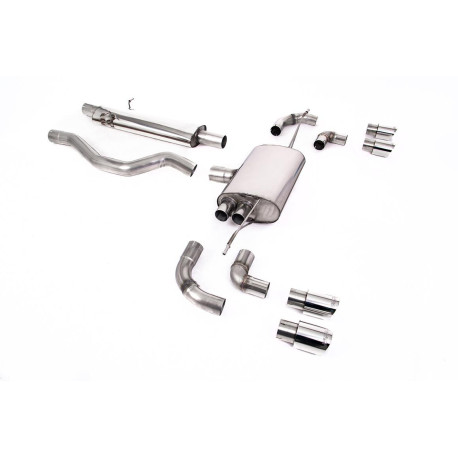Sistemi di scarico Milltek Milltek GPF-back exhaust for Land Rover Defender 110 3.0 I6 P400 (non-GPF) 2020+ - Quad polished tips | race-shop.it