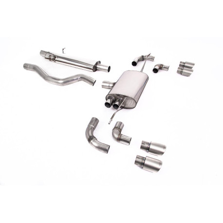 Sistemi di scarico Milltek Milltek GPF-back exhaust for Land Rover Defender 110 3.0 I6 P400 (non-GPF) 2020+ - Quad titanium tips | race-shop.it