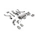 Sistemi di scarico Milltek Milltek GPF-back exhaust resonated valved for Land Rover Defender 110 V8 425PS & 525PS (GPF) 2021+ - Brushed titanium tips | race-shop.it