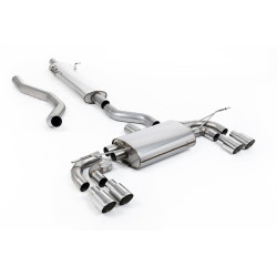 Milltek GPF-back exhaust for Land Rover Defender 130 2.0 I4 P300 & P400e (non-GPF) 2023+ - Quad polished tips
