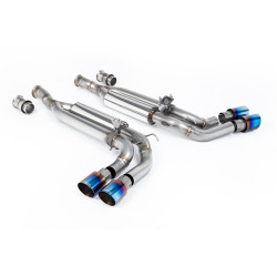 Milltek Cat-back exhaust valved for Mercedes G63 4.0 Bi-Turbo V8 (W463) (non-GPF) 2019-2024 - Burnt/blue titanium tips