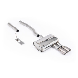 Milltek GPF-back exhaust for Mini Cooper S 2.0 Turbo (F56) (GPF) 2020-2024 - Twin brushed titanium tips
