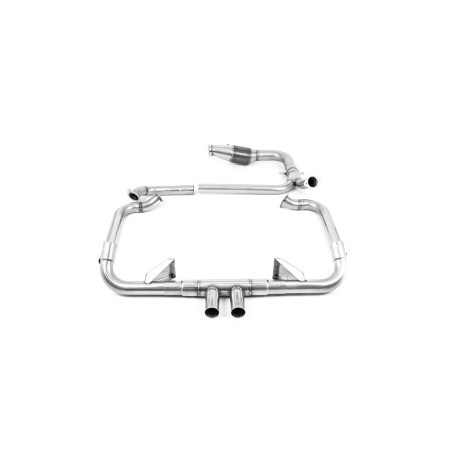 Sistemi di scarico Milltek Milltek Full system with sports cat for Porsche Boxster 718 GTS 2.5T (non-GPF) 2016-2022 - Dual polished tips | race-shop.it