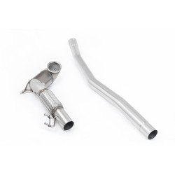 Milltek V2 Large-bore downpipe with sports cat for Volkswagen Arteon 2.0TSI 280PS 4Motion (non-GPF, HJS cat) 2022+
