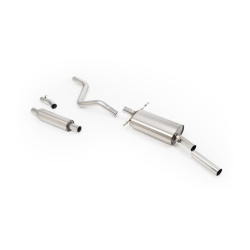 Milltek Downpipe-back exhaust polished tips for Volkswagen Golf Mk1 GTI 1.8 Cabriolet (non-GPF) 1983-1992 - Resonated