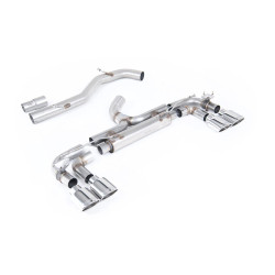 Milltek Cat-back exhaust (loudest) for Volkswagen Golf MK7 R 2.0 TSI 300PS (non-GPF) 2014-2016 - Polished tips