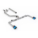 Milltek GPF-back exhaust (loudest) for Volkswagen Golf Mk8.5 GTi Clubsport (GPF) 2024+ - Burnt/blue titanium tips
