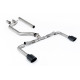 Milltek GPF-back exhaust (loudest) for Volkswagen Golf Mk8.5 GTi Clubsport (GPF) 2024+ - Cerakote black tips