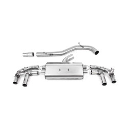 Milltek GPF-back exhaust (louder) for Volkswagen Golf Mk8.5 R (GPF) 2024+ - Polished tips