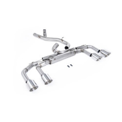 Milltek GPF-back exhaust (loudest) non-valved for Volkswagen Golf Mk8.5 R (GPF) 2024+ - Polished tips