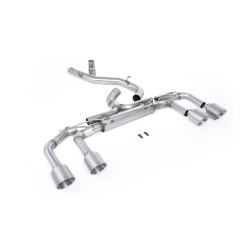Milltek GPF-back exhaust (loudest) non-valved for Volkswagen Golf Mk8.5 R (GPF) 2024+ - Titanium tips