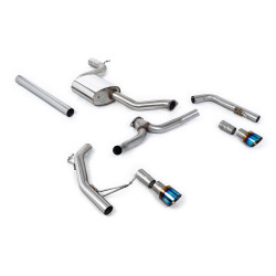 Milltek Cat-back exhaust (louder) for Volkswagen Jetta Mk7 GLi 2.0T (non-GPF) 2019+ - Burnt titanium tips