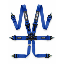 FIA 6 point sport safety belts RACES EVO 3" (76mm) - BLUE