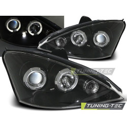 TUNING-TEC fari anteriori (Angel Eyes) per FORD FOCUS 10.98-10.01 (H1), nero