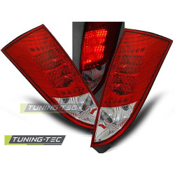 TUNING-TEC fanali posteriori a LED per FORD FOCUS MK1 10.98-10.04 HATCHBACK, rosso-bianco