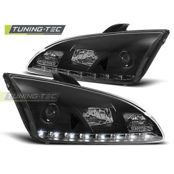 TUNING-TEC fari anteriori (DRL) per FORD FOCUS II 09.04-01.08 (H1), nero, V2