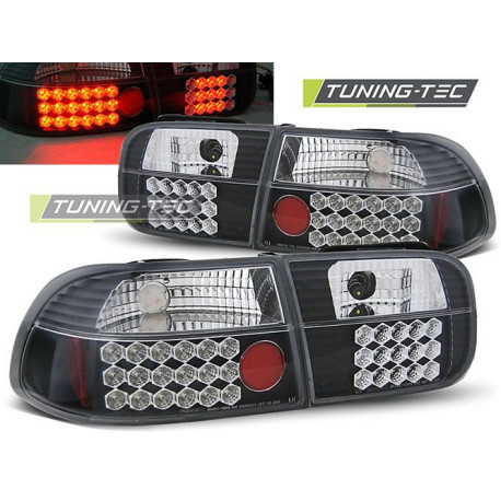 Fari TUNING-TEC fanali posteriori a LED per HONDA CIVIC 09.91-08.95 3D (HATCHBACK, senza omologazione), nero | race-shop.it