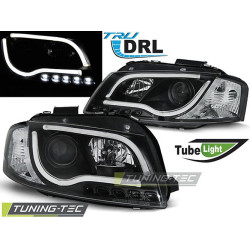 TUNING-TEC fari anteriori (Tube Light, DRL) per AUDI A3 8P 05.03-03.08 (H7/H1), nero