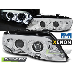 XENON FARI ANGEL EYES CCFL CHROME per BMW X5 E53 11.03-06