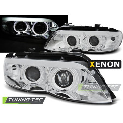 TUNING-TEC fari anteriori (Angel Eyes) per XENON BMW X5 E53 11.03-06 (D2S/H7), cromo
