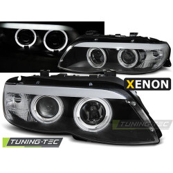 TUNING-TEC fari anteriori (Angel Eyes) per XENON BMW X5 E53 11.03-06 (D2S/H7), nero