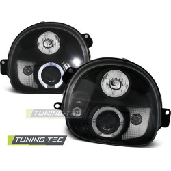 TUNING-TEC fari anteriori (Angel Eyes) per RENAULT TWINGO 03.93-09.98 (H1), nero