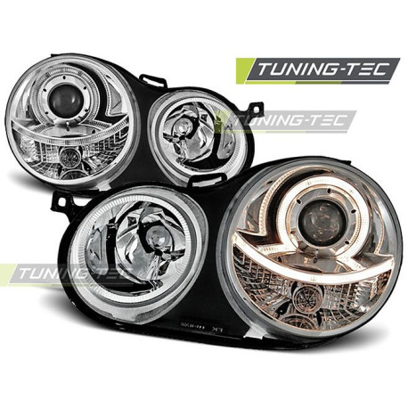 Fari TUNING-TEC fari anteriori (Angel Eyes) per VW POLO 9N 11.01-04.05 (H7), cromo | race-shop.it