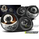 TUNING-TEC fari anteriori (Angel Eyes) per VW POLO 9N 11.01-04.05 (H7), nero