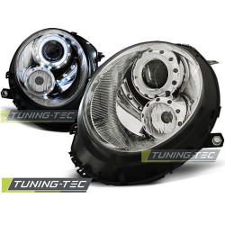 TUNING-TEC fari anteriori (Angel Eyes) per BMW MINI (COOPER) 06-14 (H9), cromo
