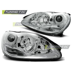 TUNING-TEC fari anteriori per MERCEDES W220 S-KLASA 09.98-05.05 (H7), cromo, V1