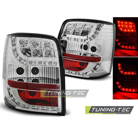 Fari TUNING-TEC fanali posteriori a LED per VW PASSAT B5 96-00 VARIANT, cromo | race-shop.it