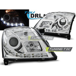 TUNING-TEC fari anteriori (True DRL) per OPEL VECTRA C 04.02-08.05 (H7/H1), cromo