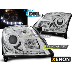 TUNING-TEC fari anteriori (True DRL) per OPEL VECTRA C 04.02-08.05 XENON (D2S/H1), cromo