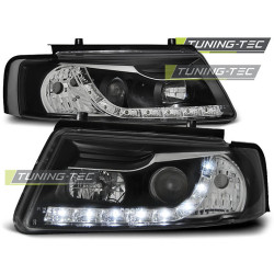 TUNING-TEC fari anteriori (DRL) per VW PASSAT B5 11.96-08.00 (H1), nero, V2