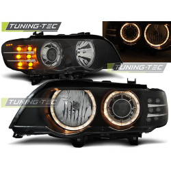XENON FARI ANGEL EYES NERO LED INDICATOR per BMW X5 E53 09.99-10.03